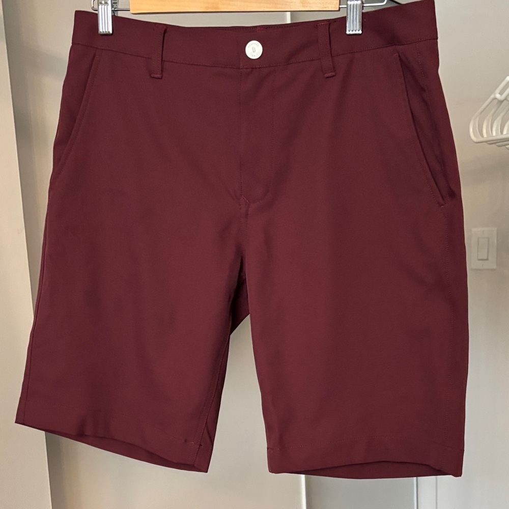 Bonobos Dark Red Flat Front Shorts